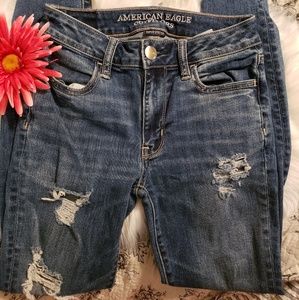 American Eagle AE awesome distressed jeans 0 reg